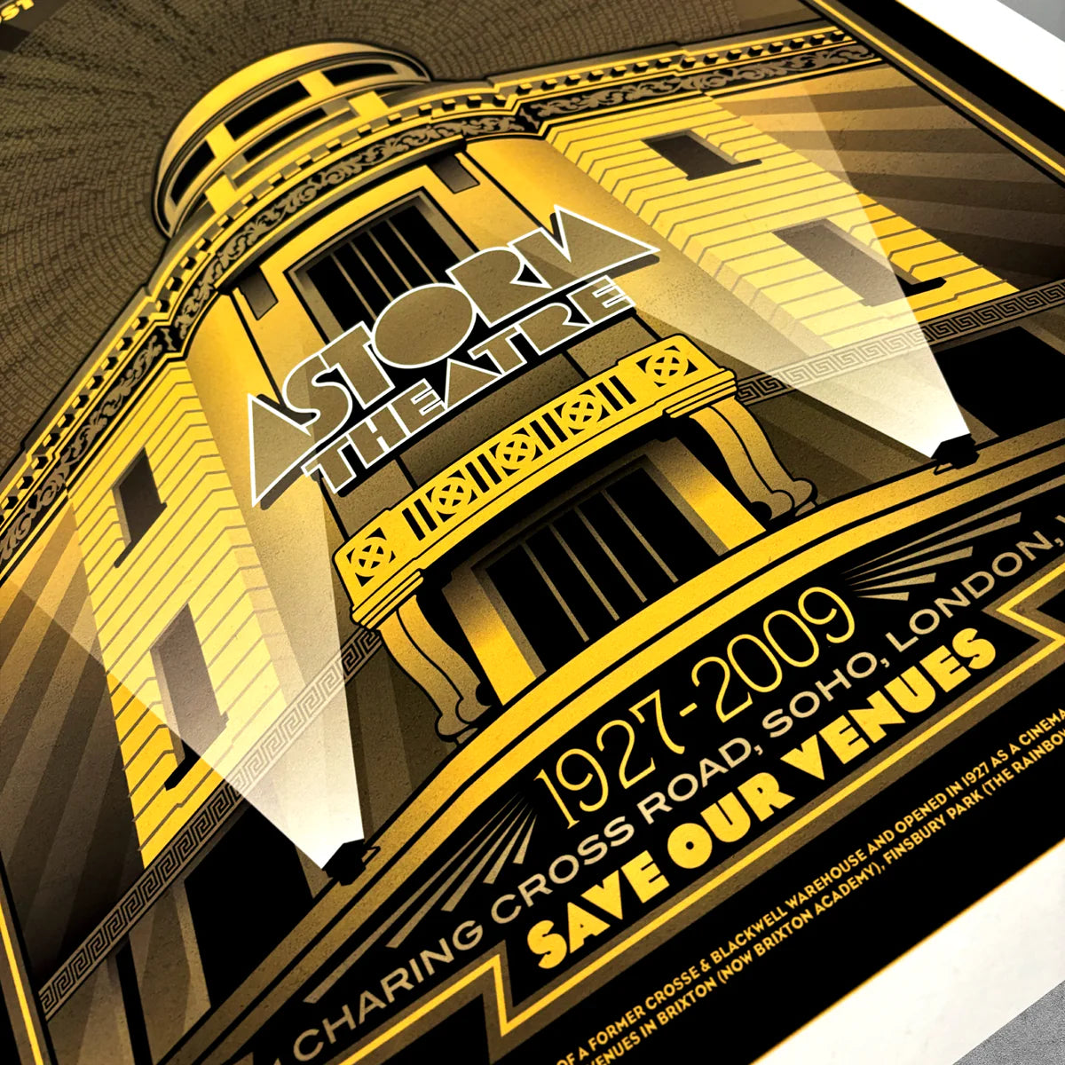 London Astoria ‘Gold’ Poster Print – Limited Edition Of Only 50