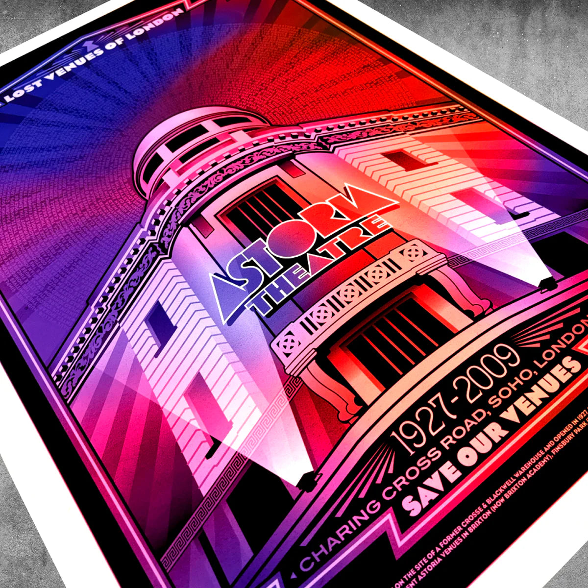 London Astoria ‘Spectrum’ Poster Print – Limited Edition Of Only 50