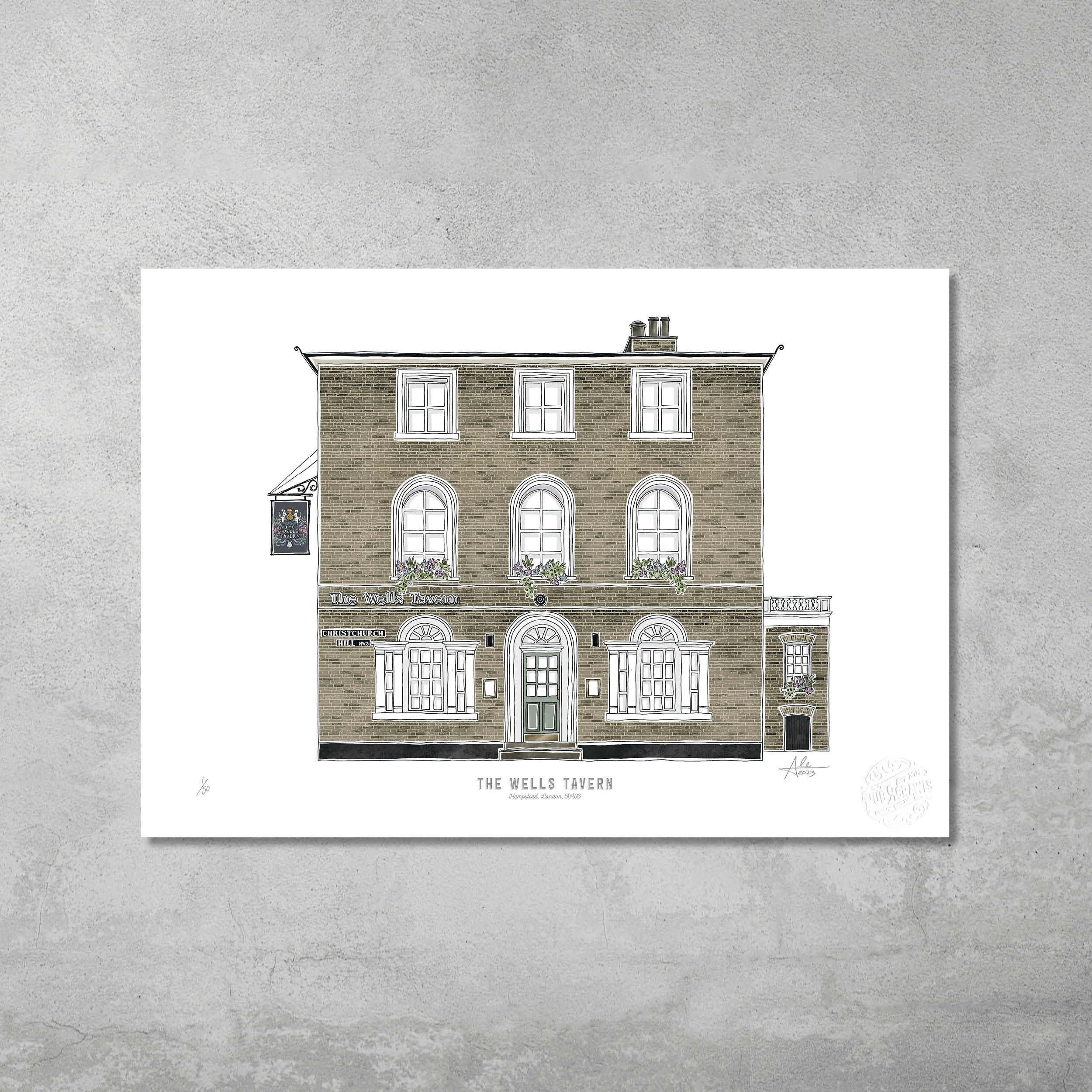 The Wells Tavern – Limited Edition of 50 – A3 Colour Prints