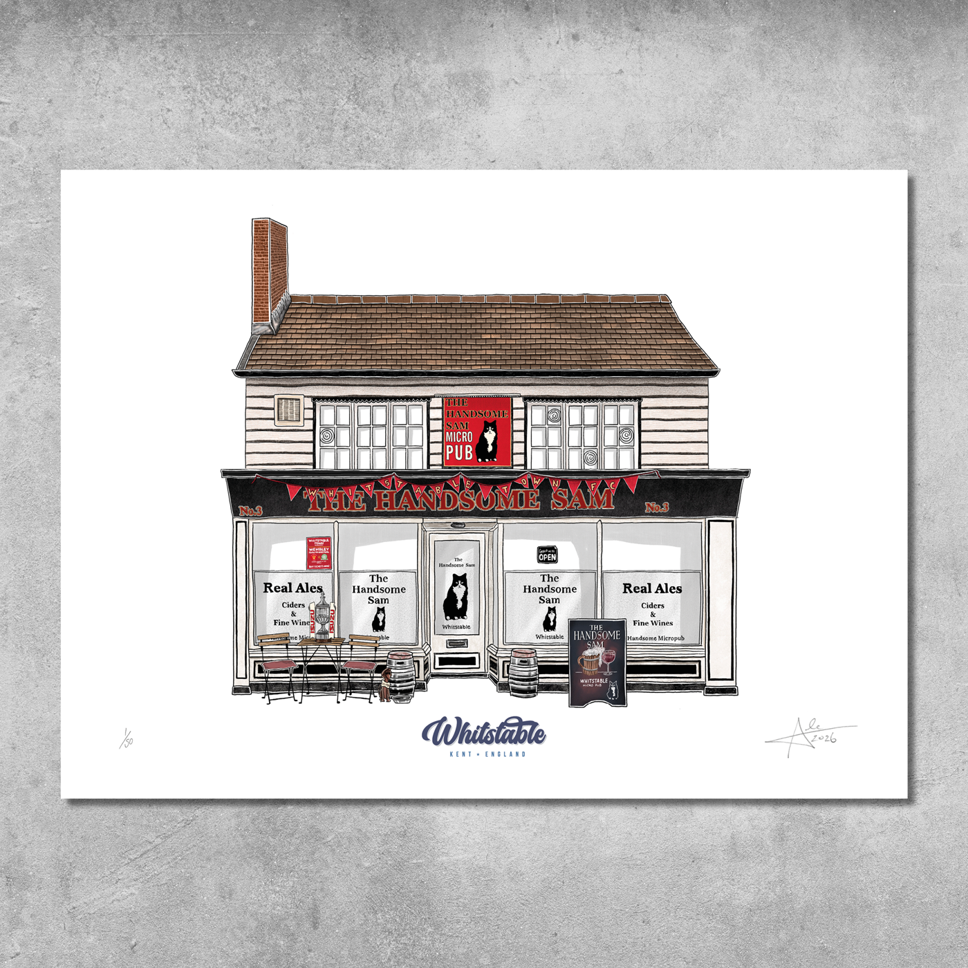 The Handsome Sam - Limited Edition of 50 - A3 Colour Prints