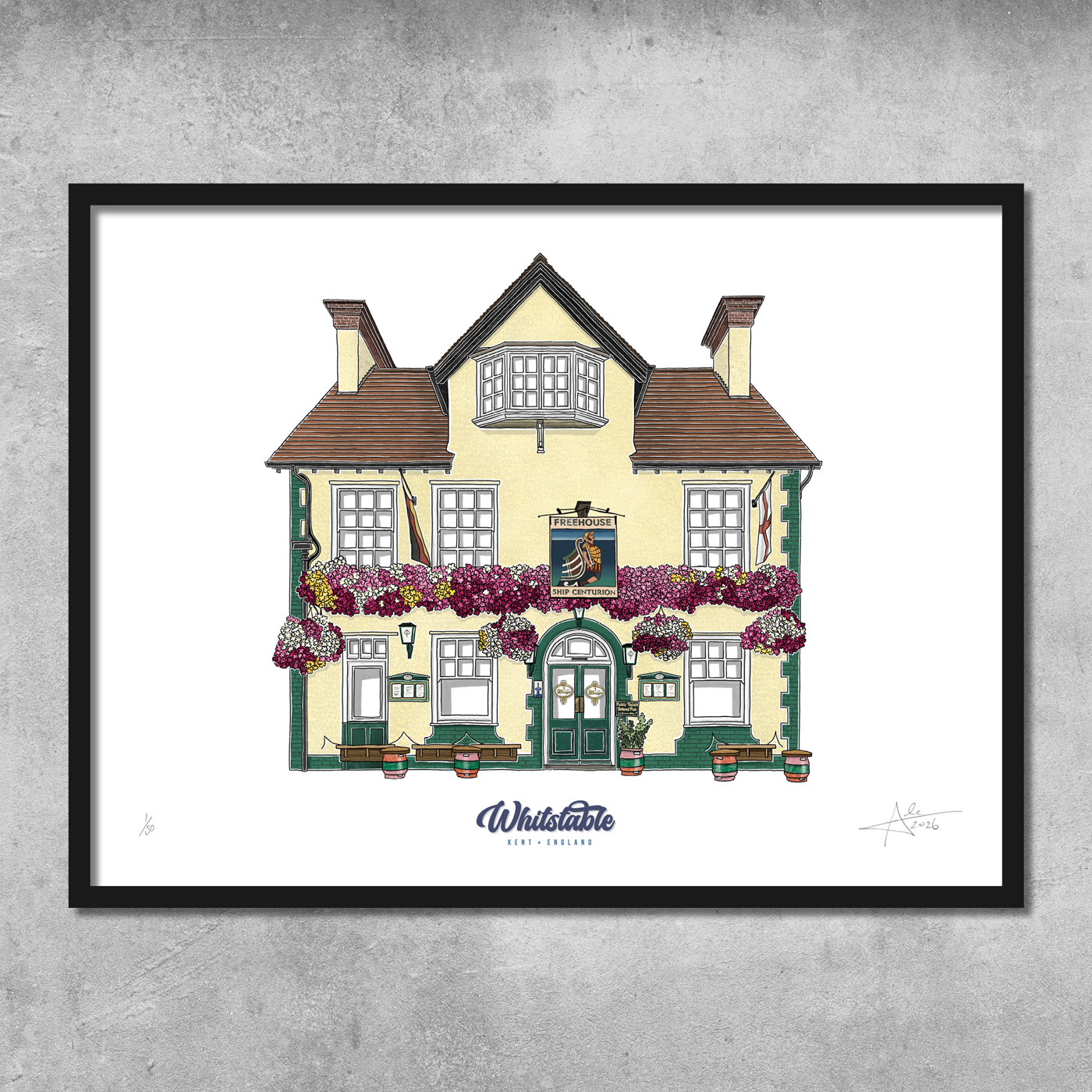 The Ship Centurion - Limited Edition of 50 - A3 Colour Prints