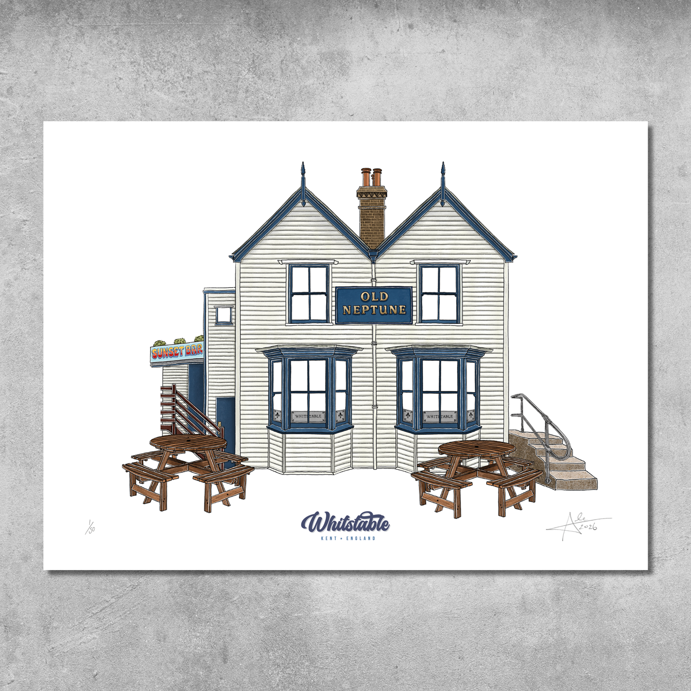 Old Neptune - Limited Edition of 50 - A3 Colour Prints
