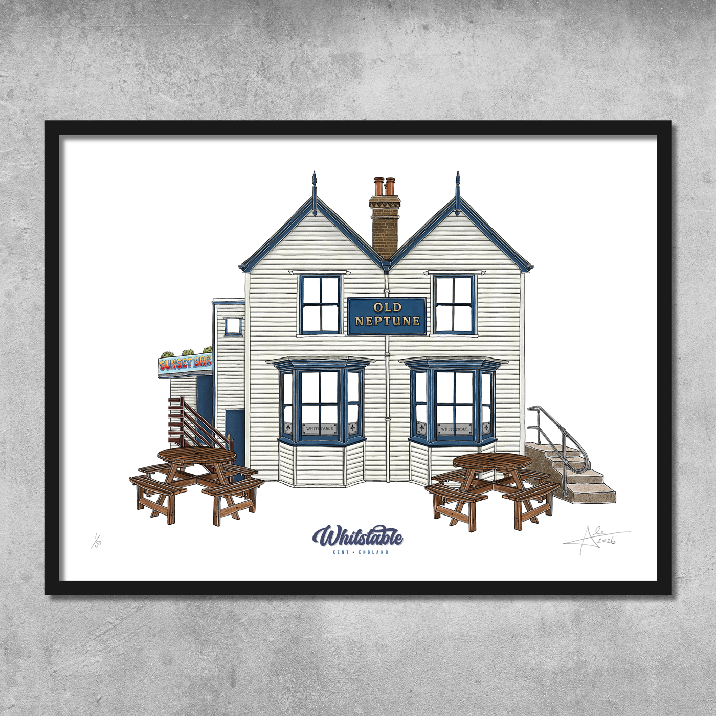 Old Neptune - Limited Edition of 50 - A3 Colour Prints