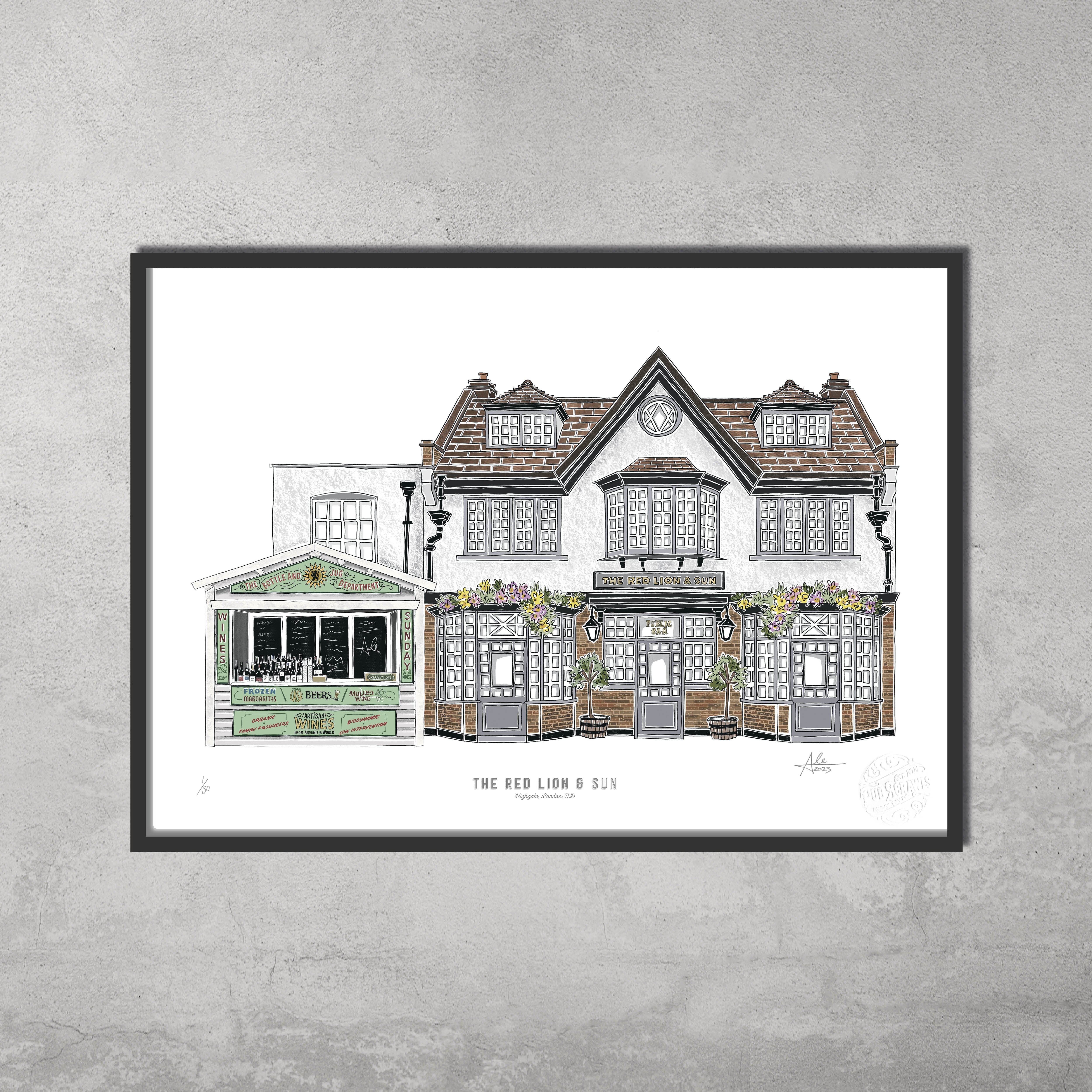 The Red Lion & Sun – Limited Edition of 50 – A3 Colour Prints