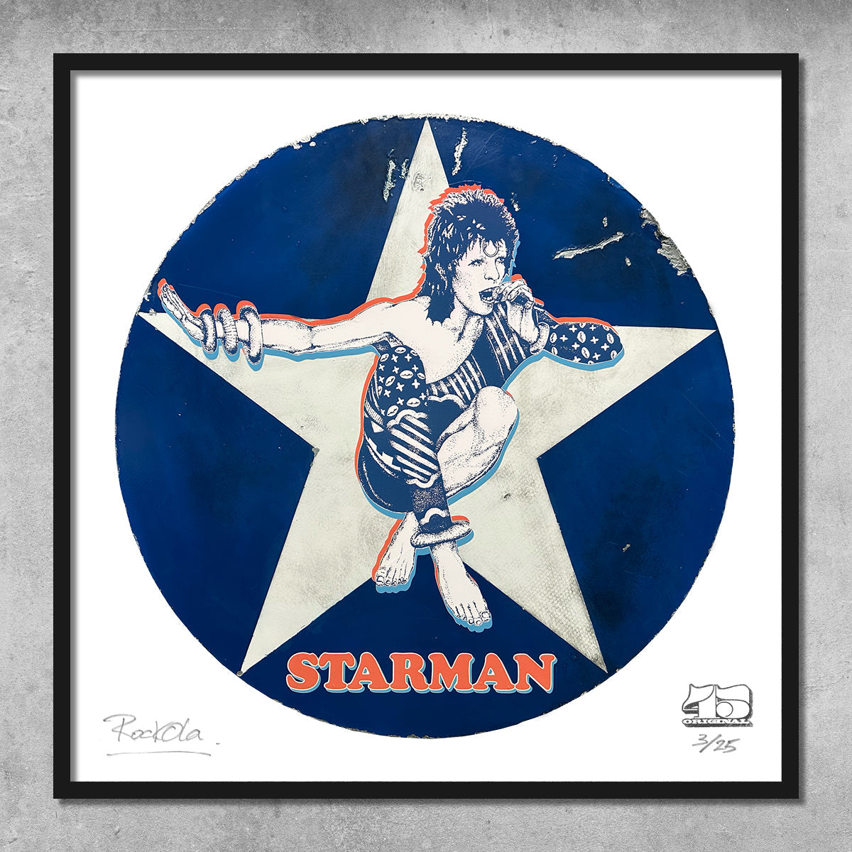 Rock'n'Road Sign Print – Starman – Limited Edition of 25