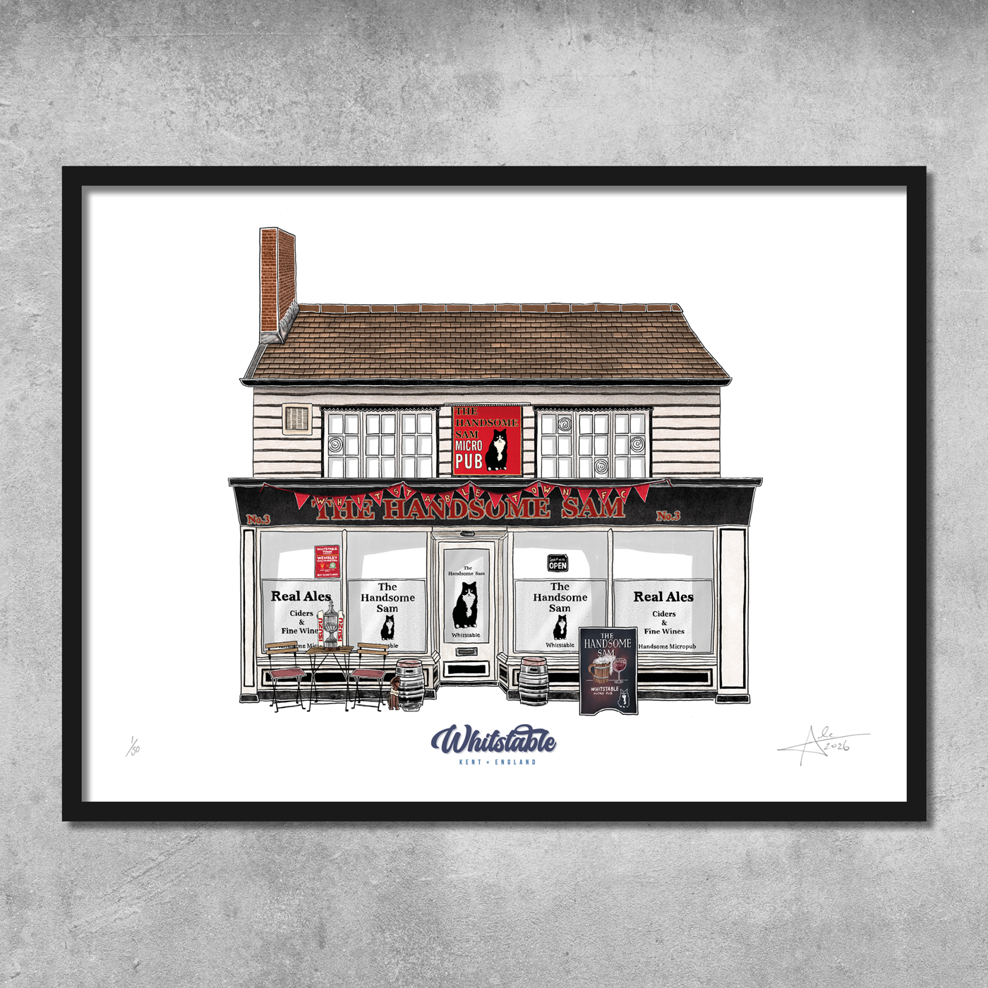 The Handsome Sam - Limited Edition of 50 - A3 Colour Prints
