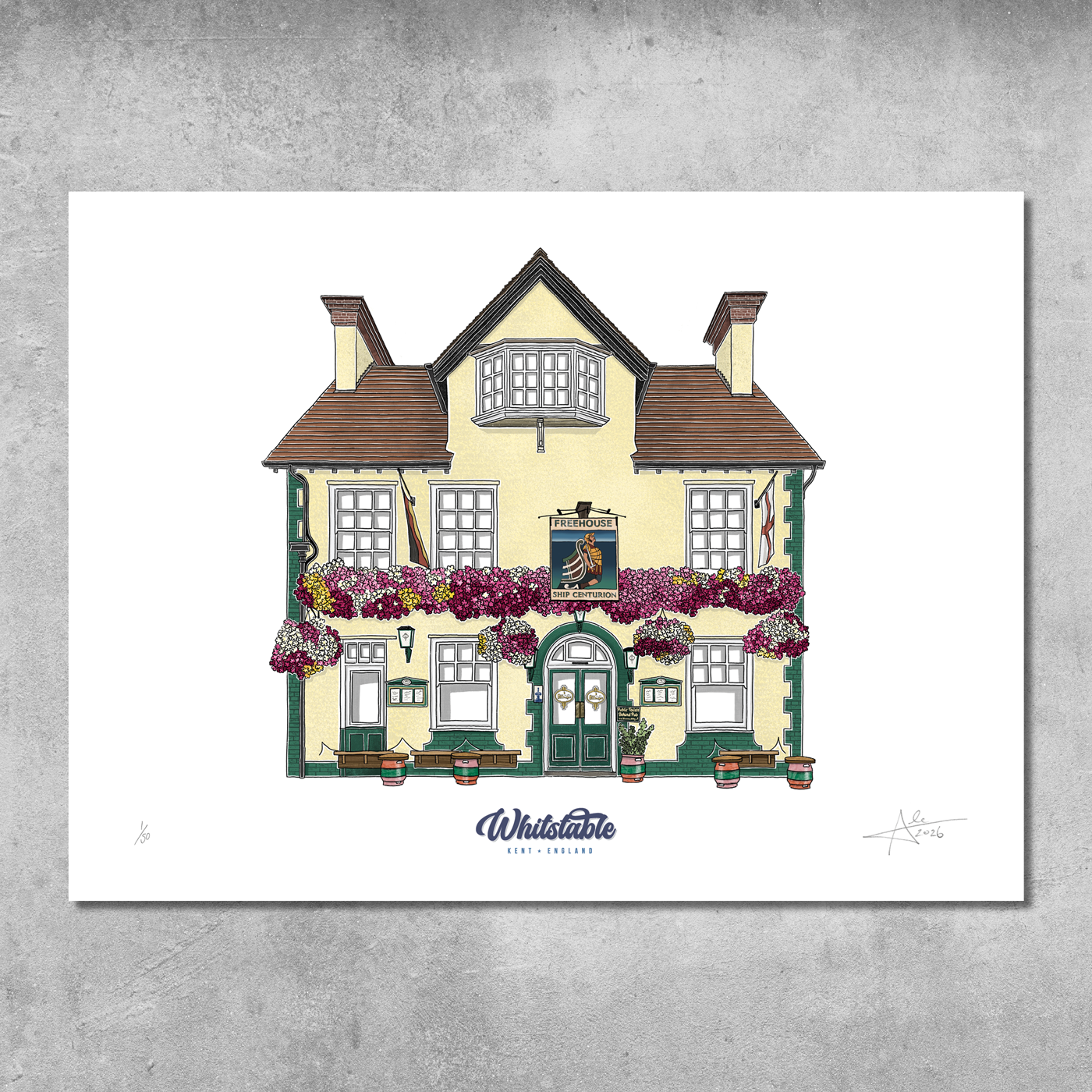 The Ship Centurion - Limited Edition of 50 - A3 Colour Prints