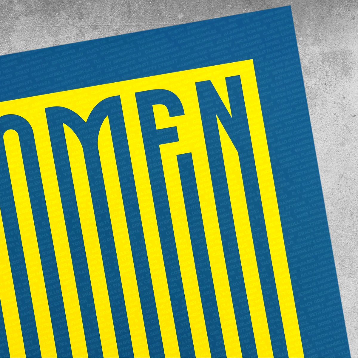 'Women In Music' Blue and Yellow Print - Limited Edition of 25